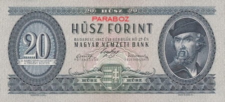 Macaristan 20 HUF ön yüz