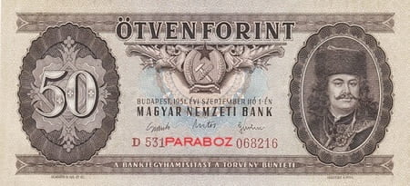 Macaristan 50 HUF ön yüz