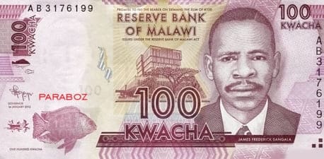 Malawi 100 MWK ön yüz