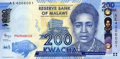 Malawi 200 MWK ön yüz