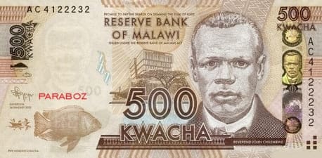 Malawi 500 MWK ön yüz