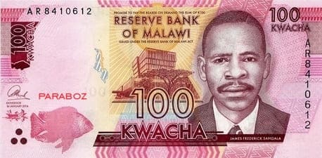Malawi 100 MWK ön yüz