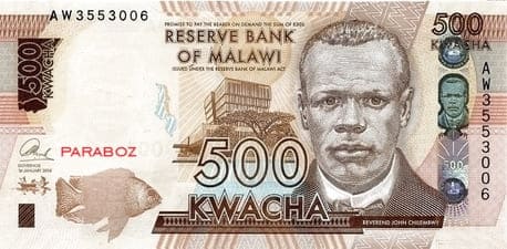 Malawi 500 MWK ön yüz