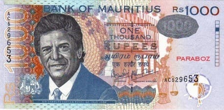Mauritius 1.000 MUR ön yüz