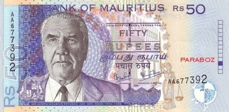 Mauritius 50 MUR ön yüz