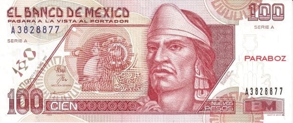 Meksika 100 MXN ön yüz