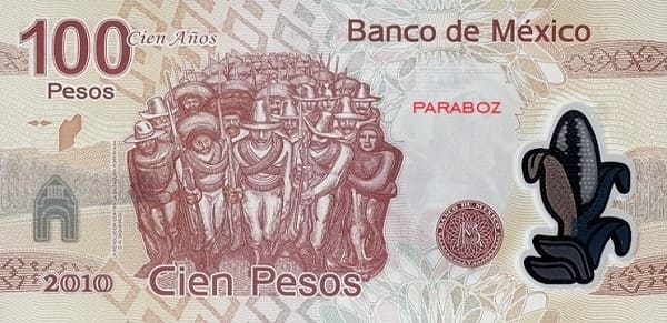 Meksika 100 MXN arka yüz