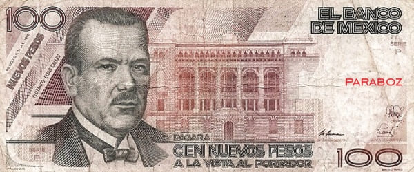Meksika 100 MXN ön yüz