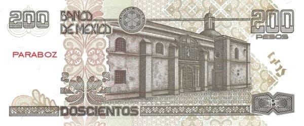Meksika 200 MXN arka yüz