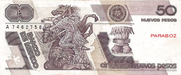 Meksika 50 MXN arka yüz