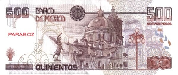 Meksika 500 MXN arka yüz