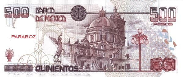 Meksika 500 MXN arka yüz