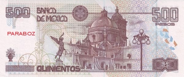 Meksika 500 MXN arka yüz