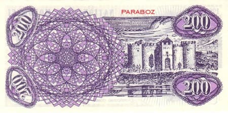 Moldova 200 MDL arka yüz