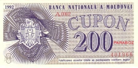 Moldova 200 MDL ön yüz