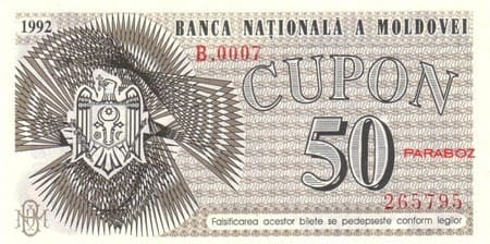 Moldova 50 MDL ön yüz