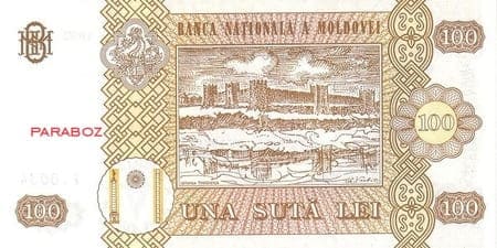 Moldova 100 MDL arka yüz