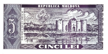 Moldova 5 MDL arka yüz