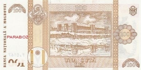 Moldova 100 MDL arka yüz