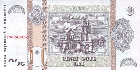 Moldova 500 MDL arka yüz