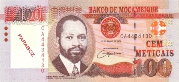 Mozambik 100 MZN ön yüz