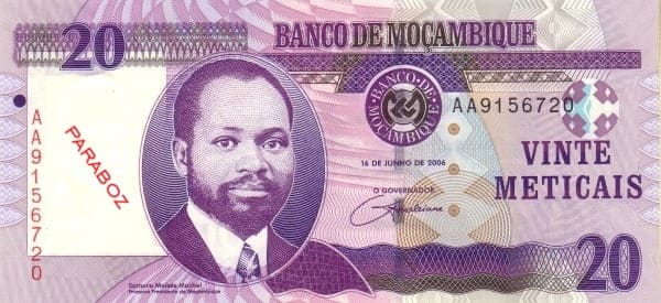 Mozambik 20 MZN ön yüz