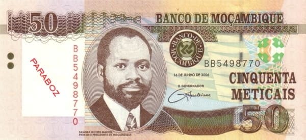 Mozambik 50 MZN ön yüz