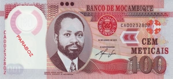 Mozambik 100 MZN ön yüz