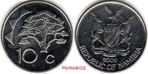 Namibya 0,1 NAD ön yüz