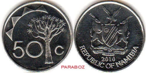 Namibya 0,5 NAD ön yüz