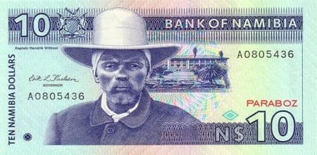 Namibya 10 NAD ön yüz