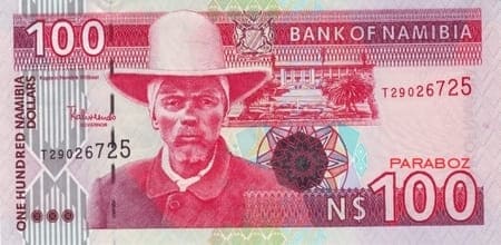 Namibya 100 NAD ön yüz