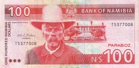 Namibya 100 NAD ön yüz