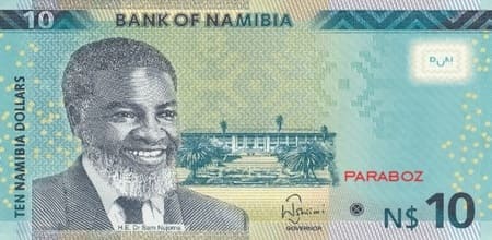 Namibya 10 NAD ön yüz