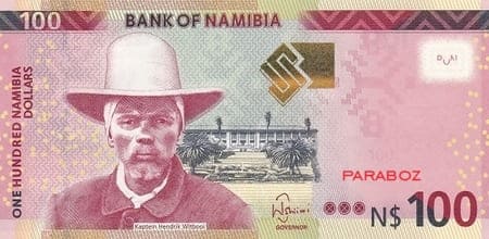 Namibya 100 NAD ön yüz