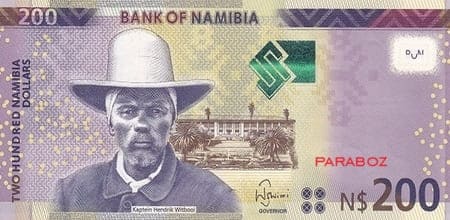 Namibya 200 NAD ön yüz