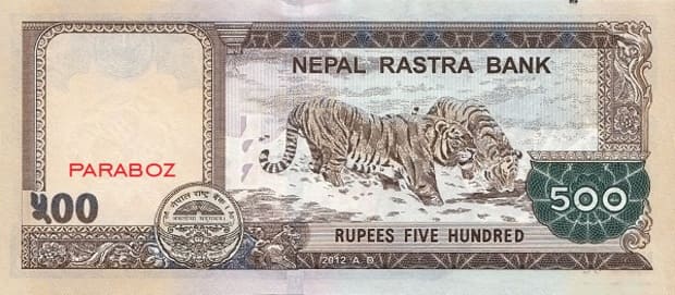 Nepal 500 NPR arka yüz