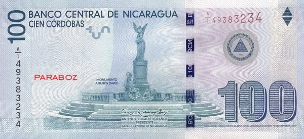 Nikaragua 100 NIO ön yüz