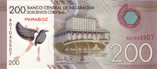 Nikaragua 200 NIO ön yüz