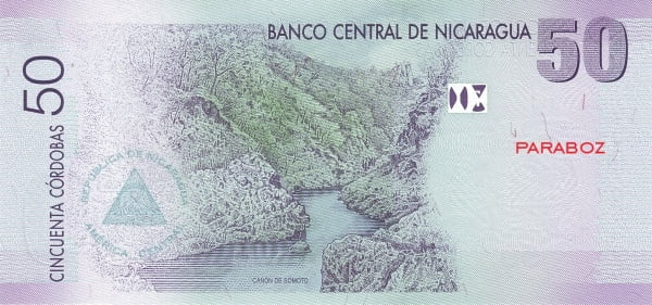 Nikaragua 50 NIO ön yüz