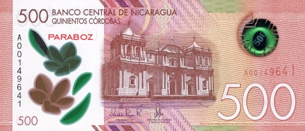 Nikaragua 500 NIO ön yüz