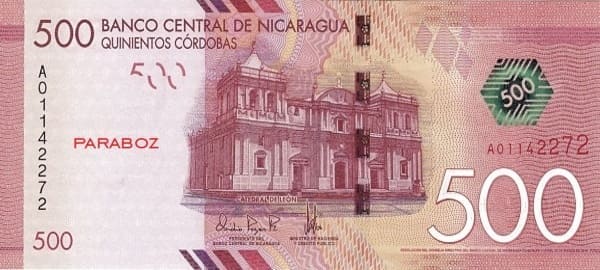 Nikaragua 500 NIO ön yüz