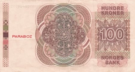 Norveç 100 NOK arka yüz