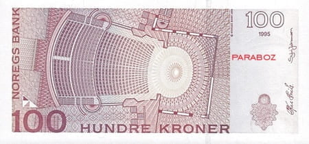 Norveç 100 NOK arka yüz