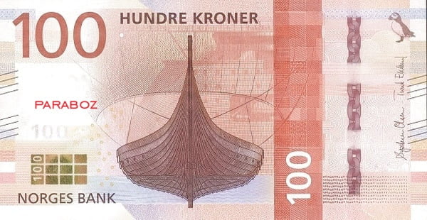 Norveç 100 NOK ön yüz