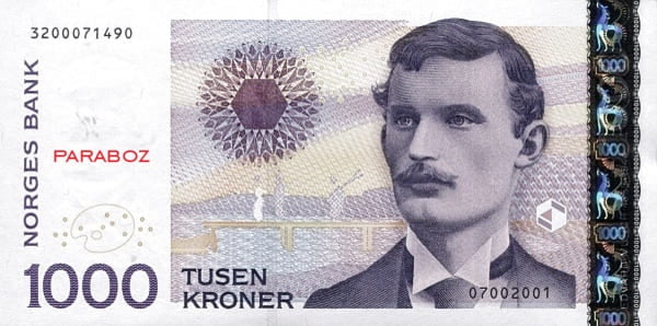Norveç 1.000 NOK ön yüz