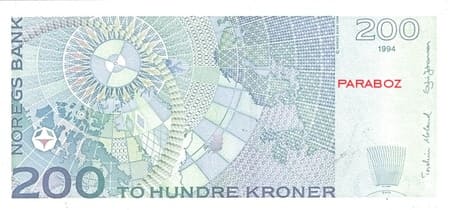 Norveç 200 NOK arka yüz