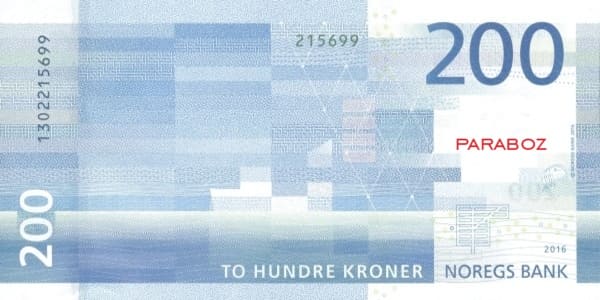 Norveç 200 NOK arka yüz