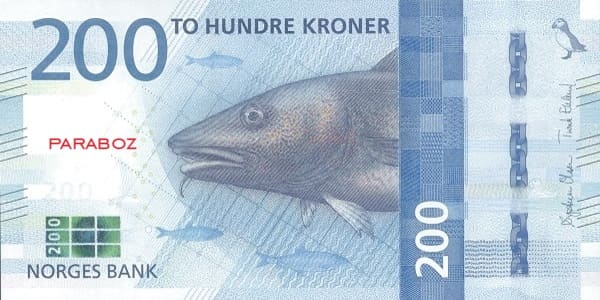 Norveç 200 NOK ön yüz