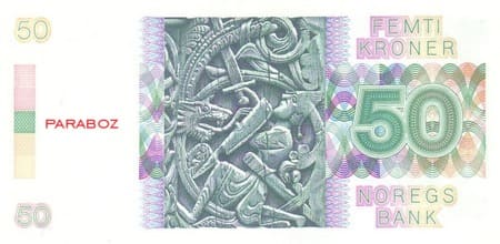 Norveç 50 NOK arka yüz